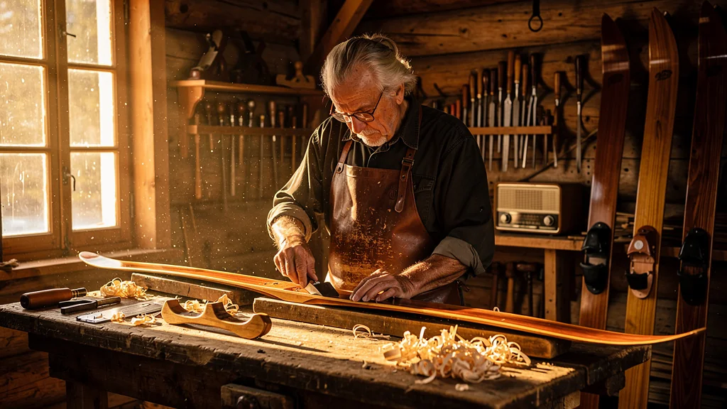 Dans l&rsquo;atelier où l&rsquo;on façonne encore les skis de fond en bois